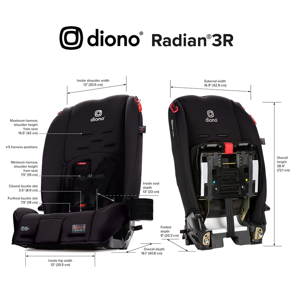 Diono Radian Convertible Design Across