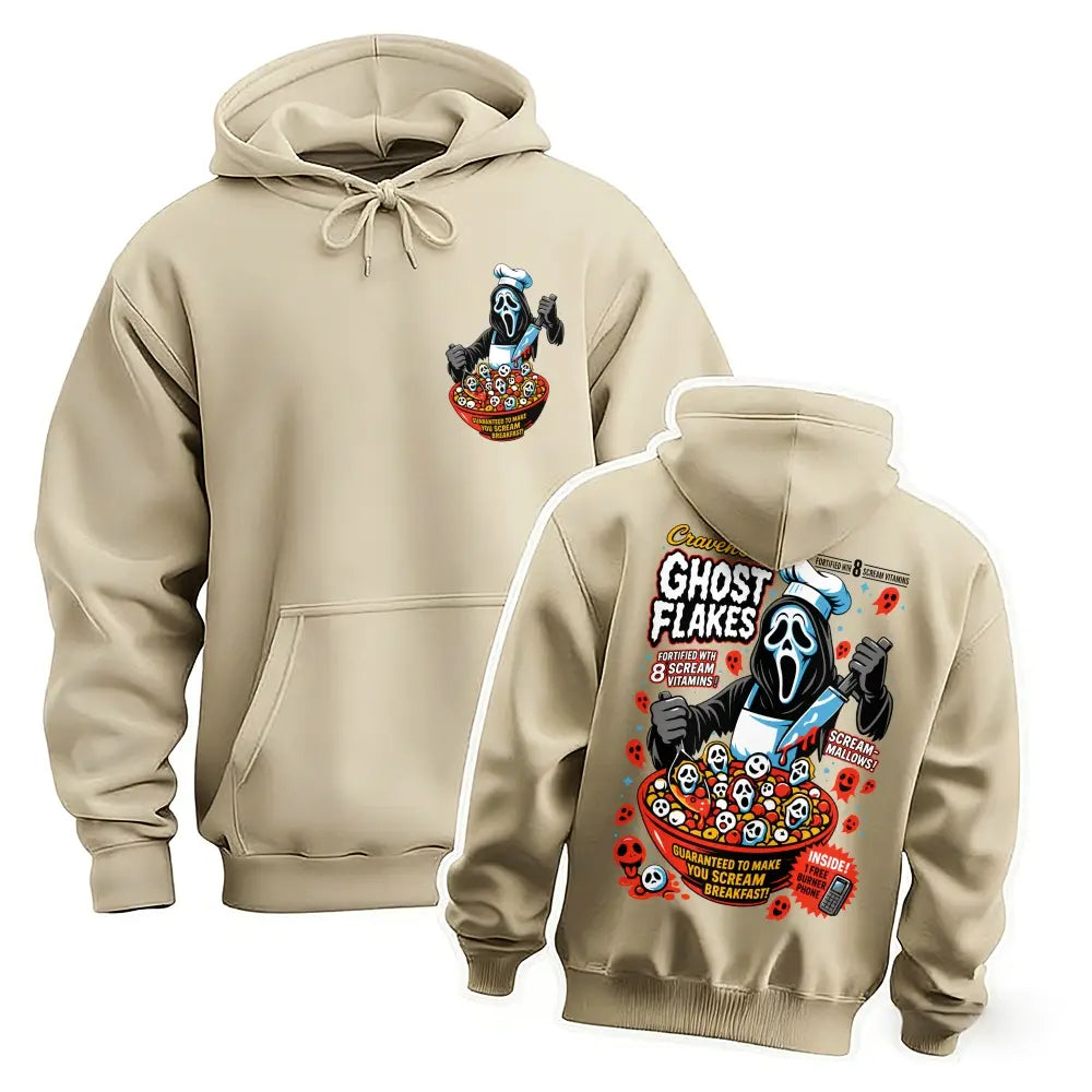 Men’s Vintage Halloween Ghost Graphic Hoodie, Funny Horror Front and Back Print Pullover Sweatshirt, Oversized Spooky Streetwear Hoodie for Halloween Party, Fall and Casual Daily Wear