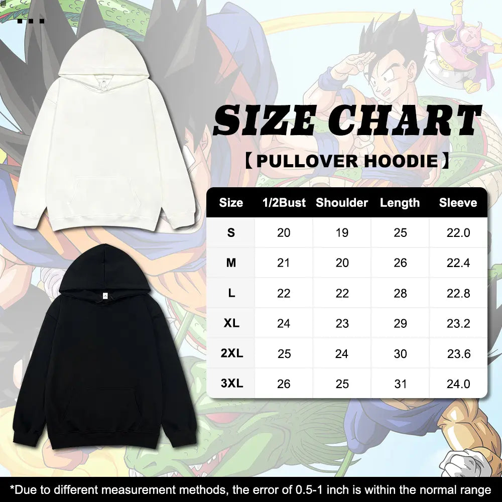 Dragon Ball DBZ Viral Anime Graphic Hoodie! Unisex 90s Retro Pullover - Funny Cartoon Streetwear Hoodies - Cozy Fleece Gift For Him Casual Cotton