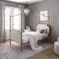 Little Seeds Monarch Hill Clementine Canopy Bed, Twin Size Frame, Gold