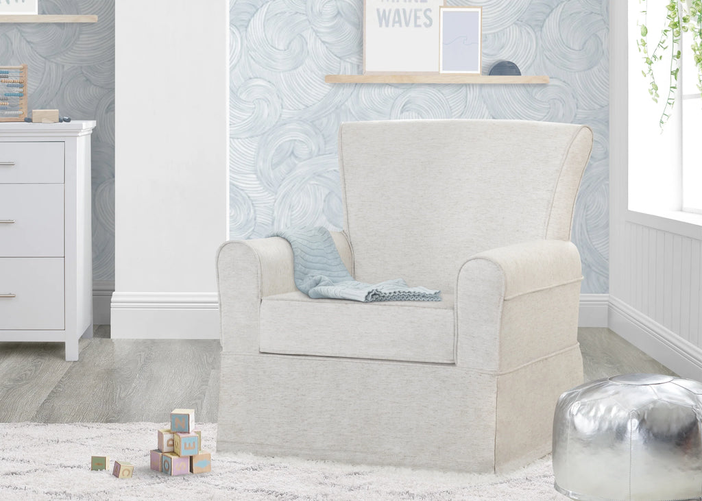 Delta Children Epic Nursery Glider Swivel Rocker Chair, Sand