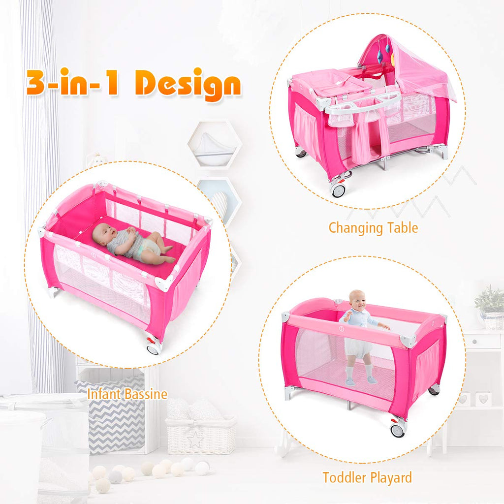 Costzon Playard Reversible Changer Bassinet