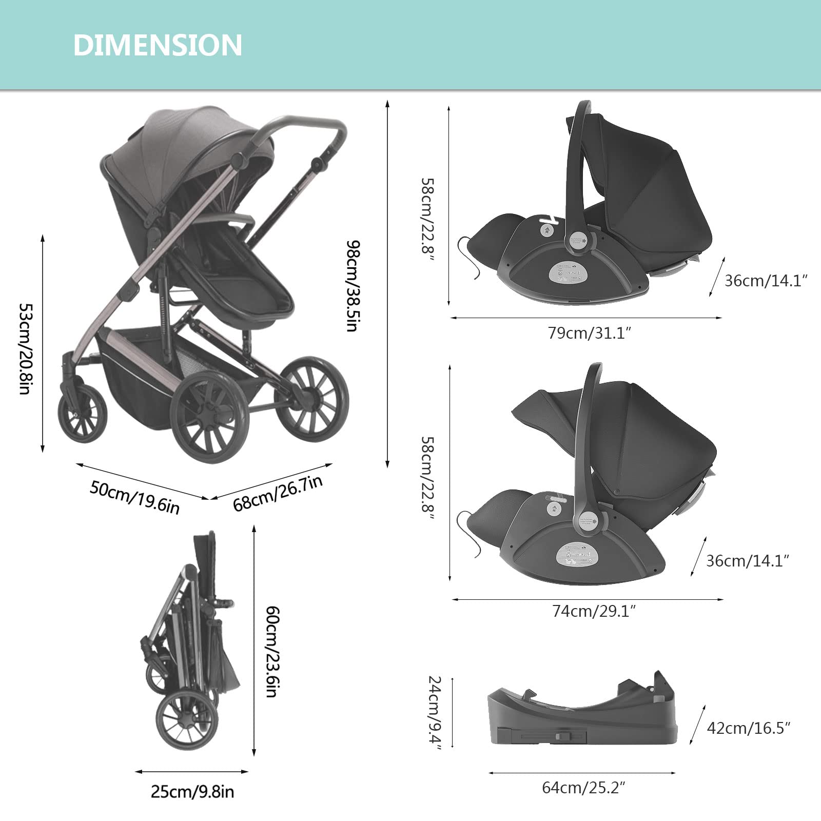 Infant Baby Stroller Bassinet Latch