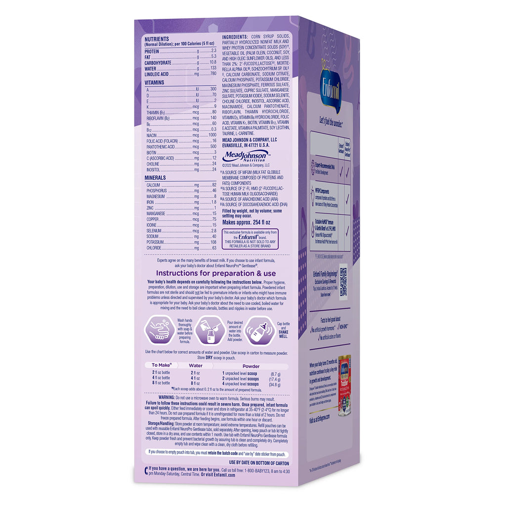 Enfamil NeuroPro Gentlease Nutrition Fussiness