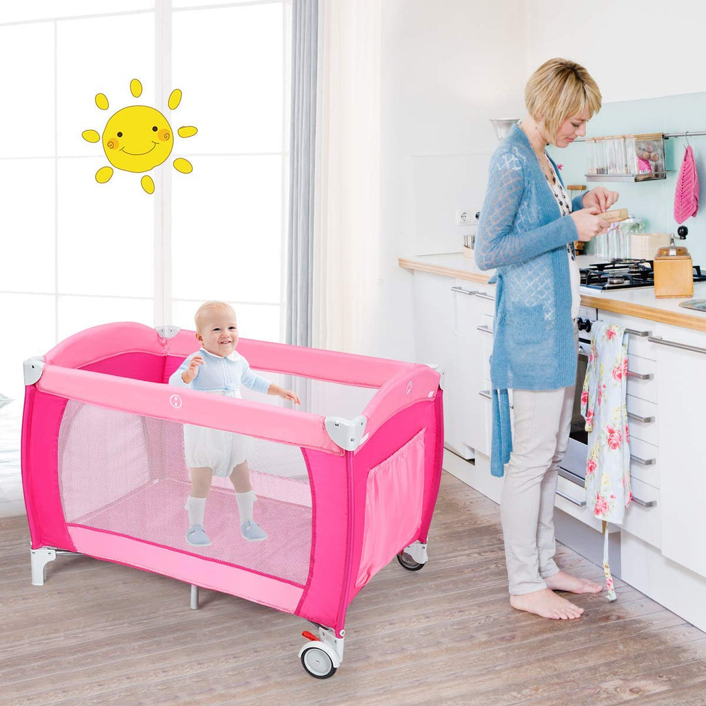 Costzon Playard Reversible Changer Bassinet