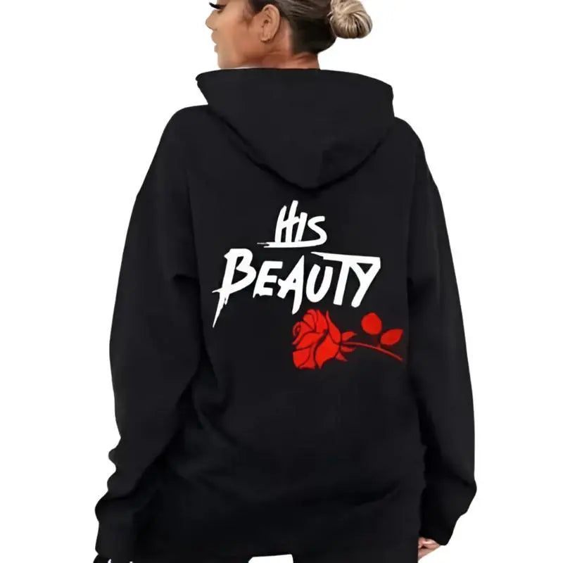 Her Beast His Beauty Couple Hoodie Matching Outfits For Couples Valentine Day Gifts Anniversary Shirts Trending Couple Medium Casual Clothes streetwear