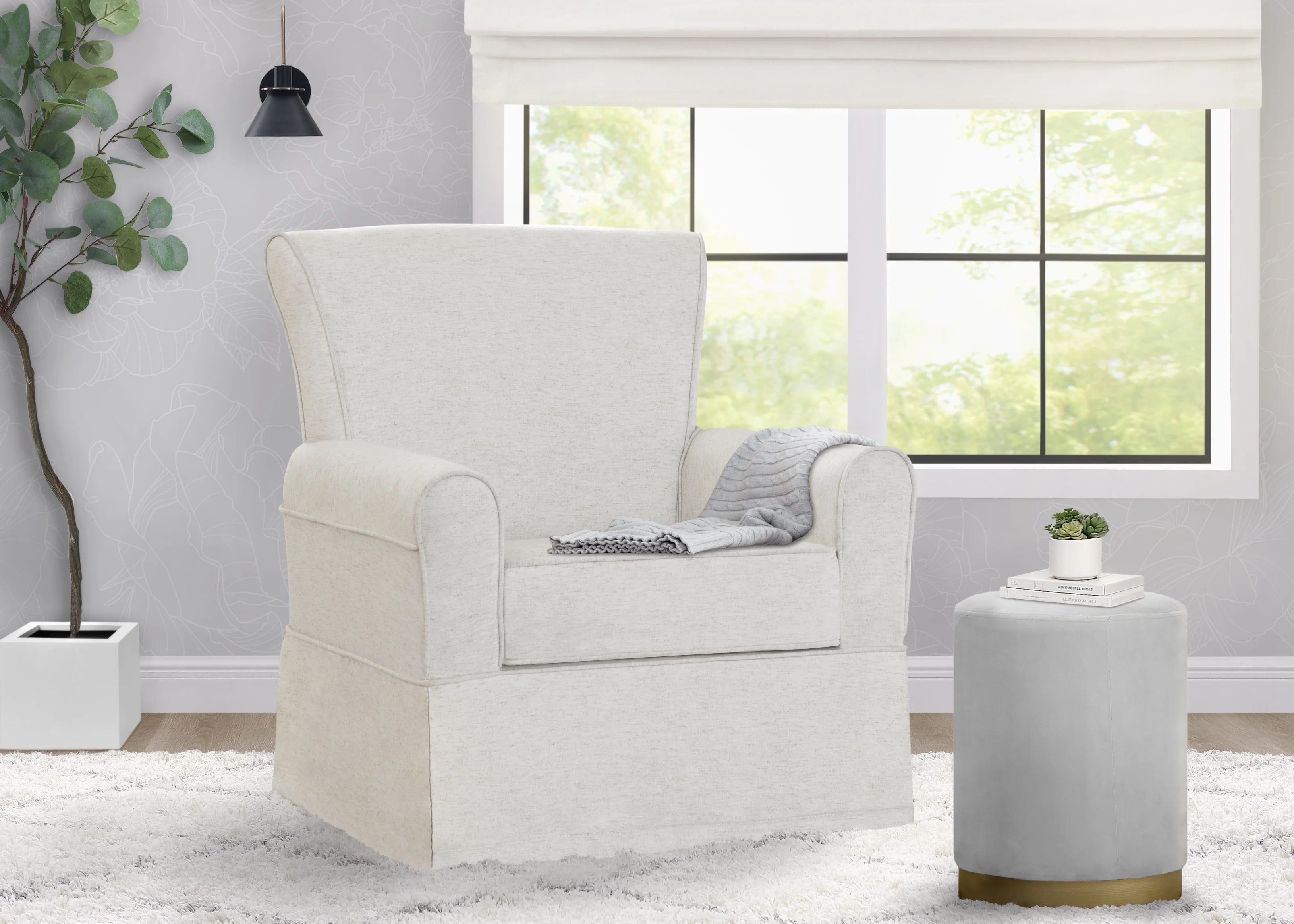 Delta Children Epic Nursery Glider Swivel Rocker Chair, Sand