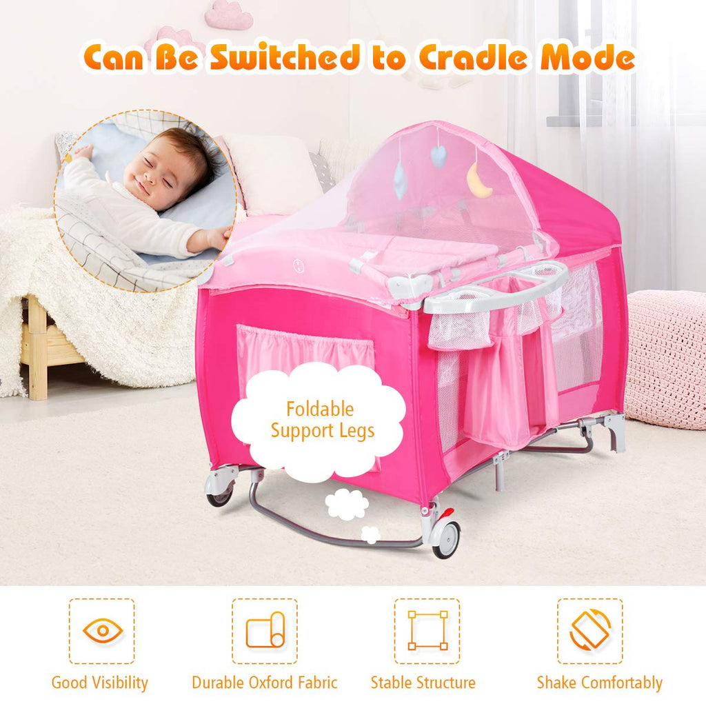 Costzon Playard Reversible Changer Bassinet
