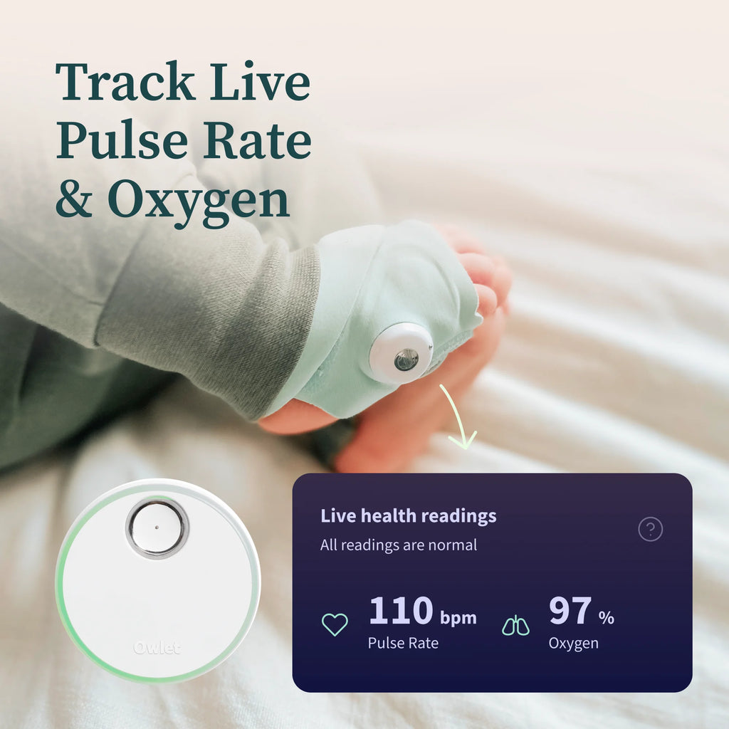 Owlet® Dream Duo 2 Smart Baby Monitor: FDA-Cleared Dream Sock® plus Cam 2 HD WiFi Video  - Dusty Rose